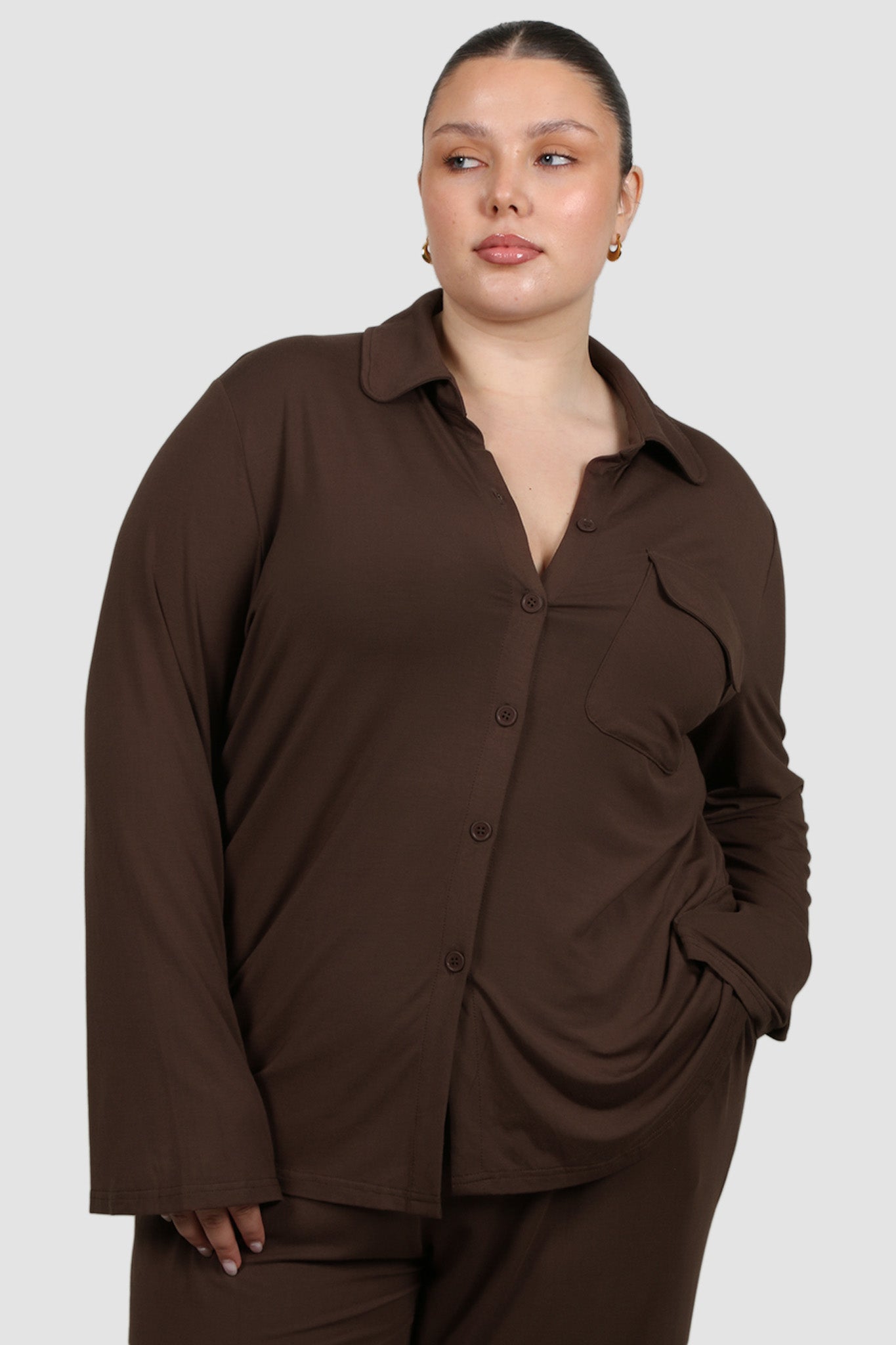 BUTTERY SLEEP TOP L/S ESPRESSO