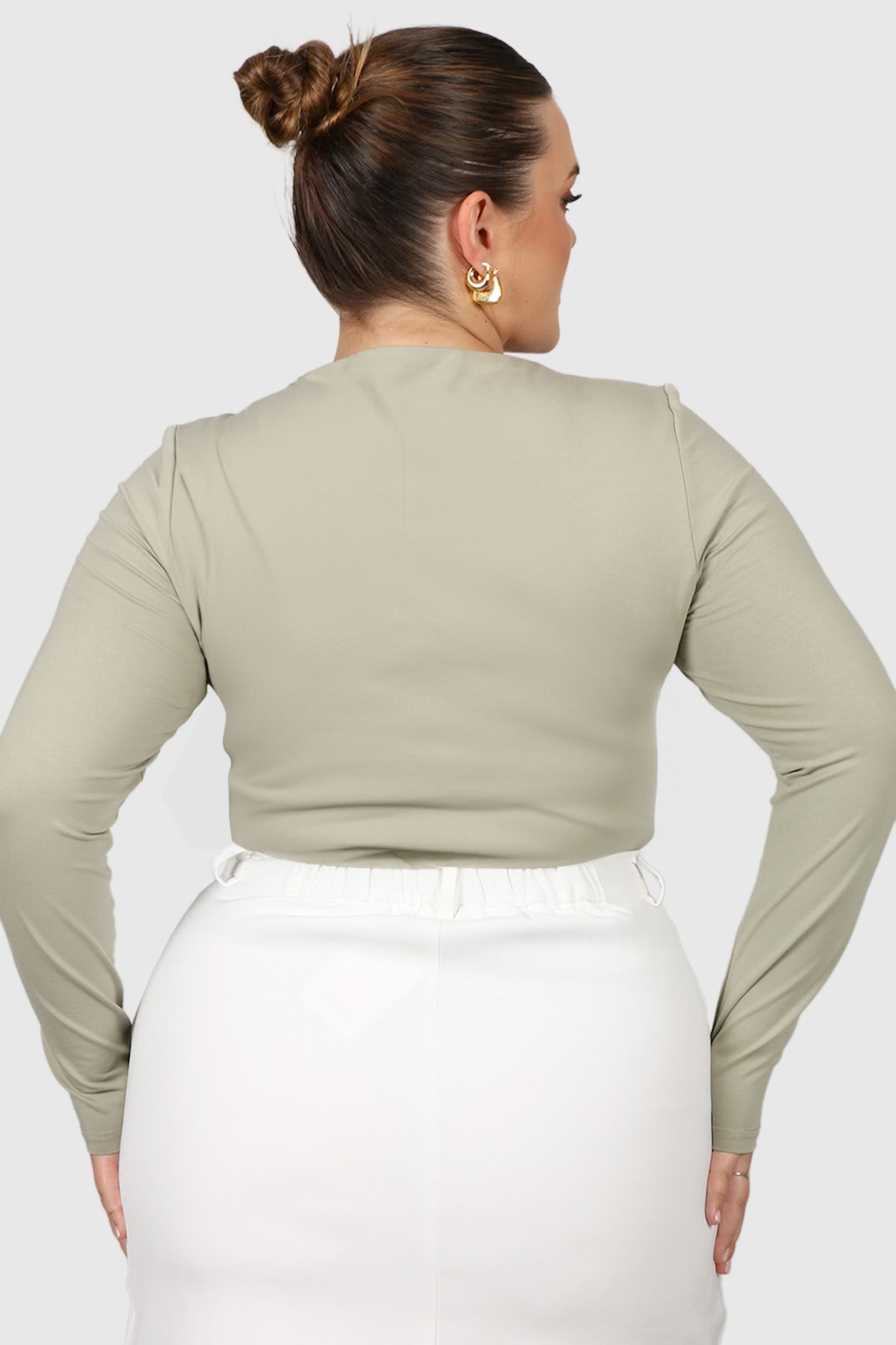 BUTTERY LONG SLEEVE KHAKI