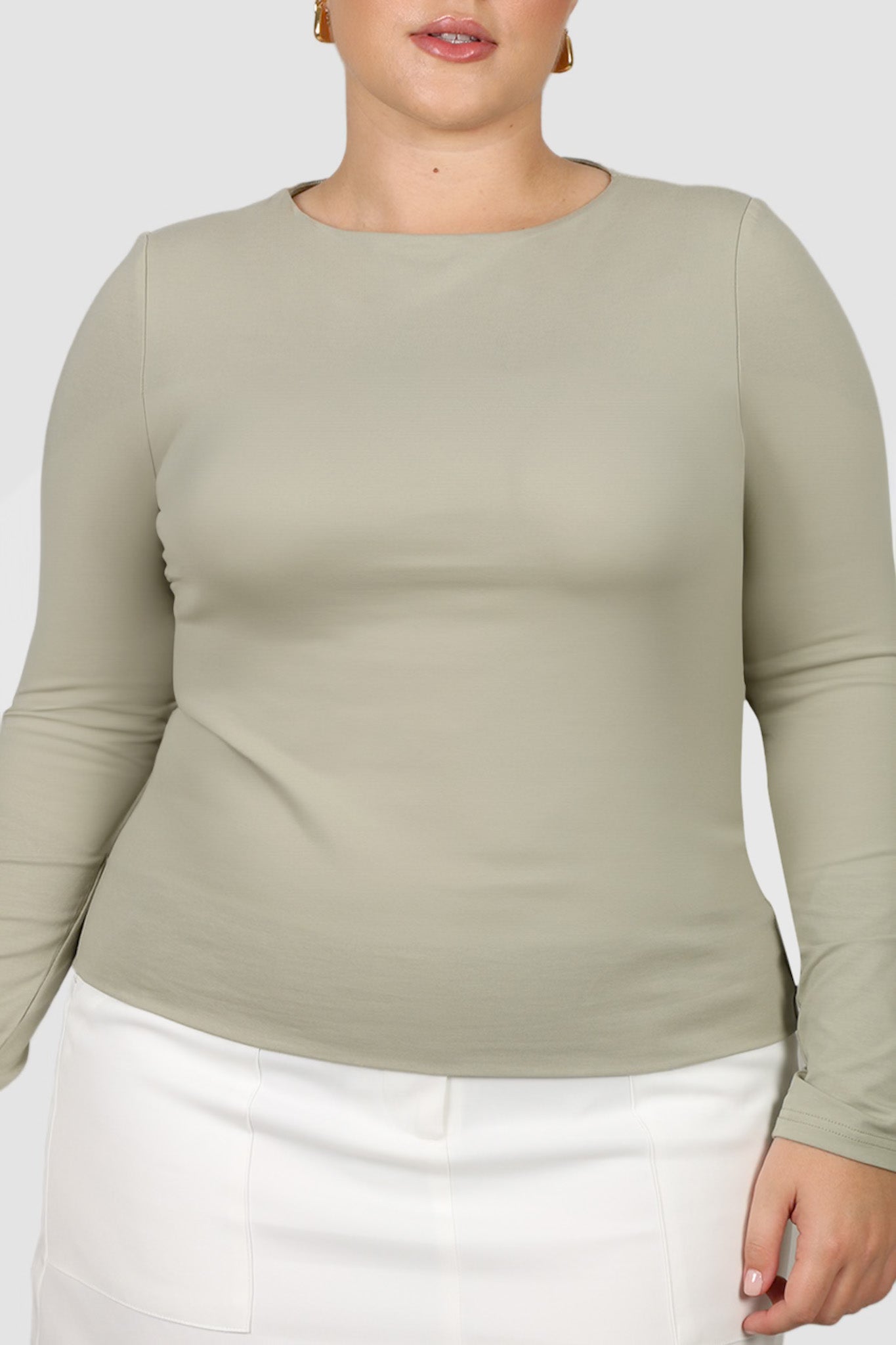 BUTTERY LONG SLEEVE KHAKI