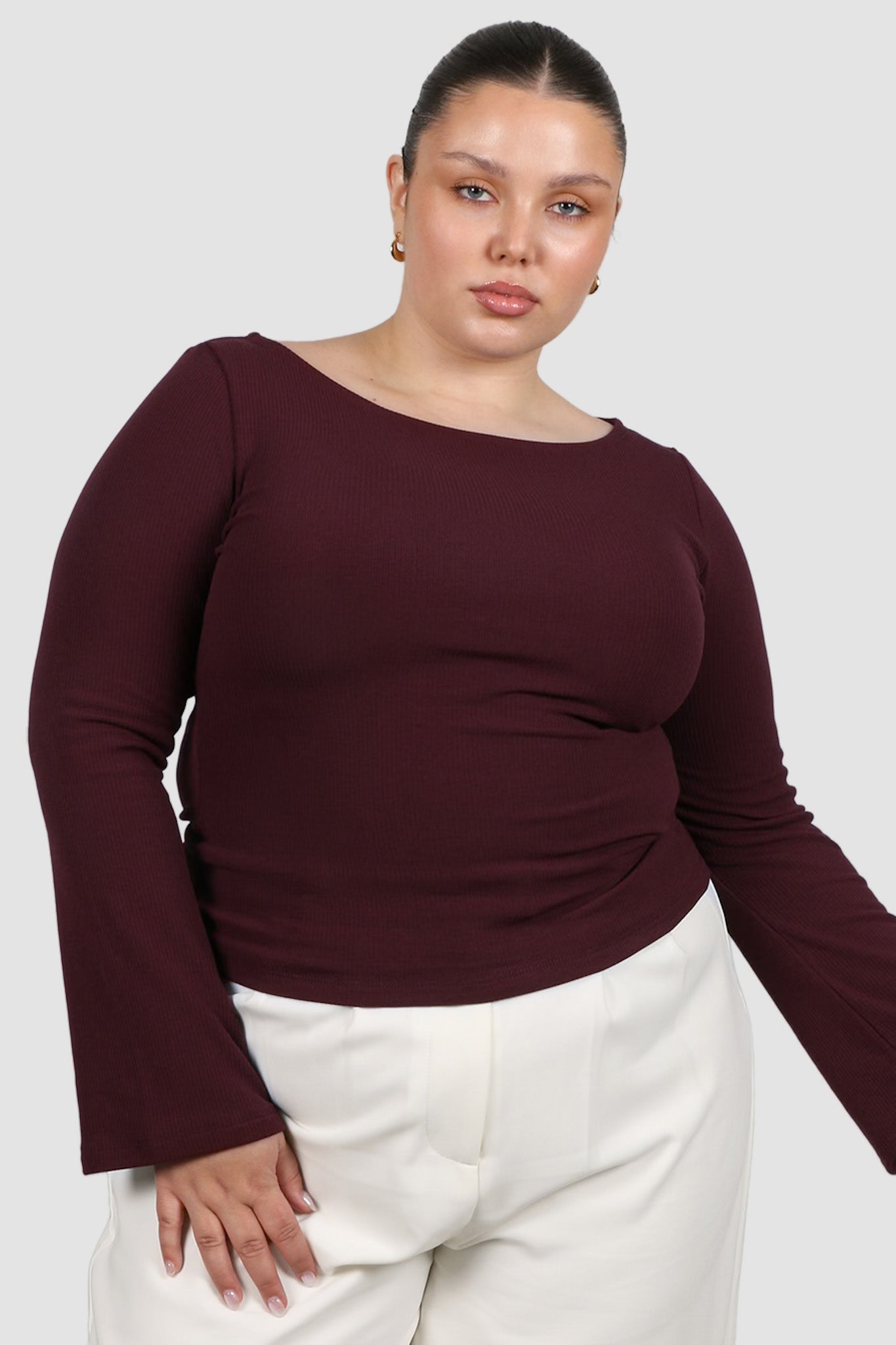 DAKOTA RIBBED TOP WINE