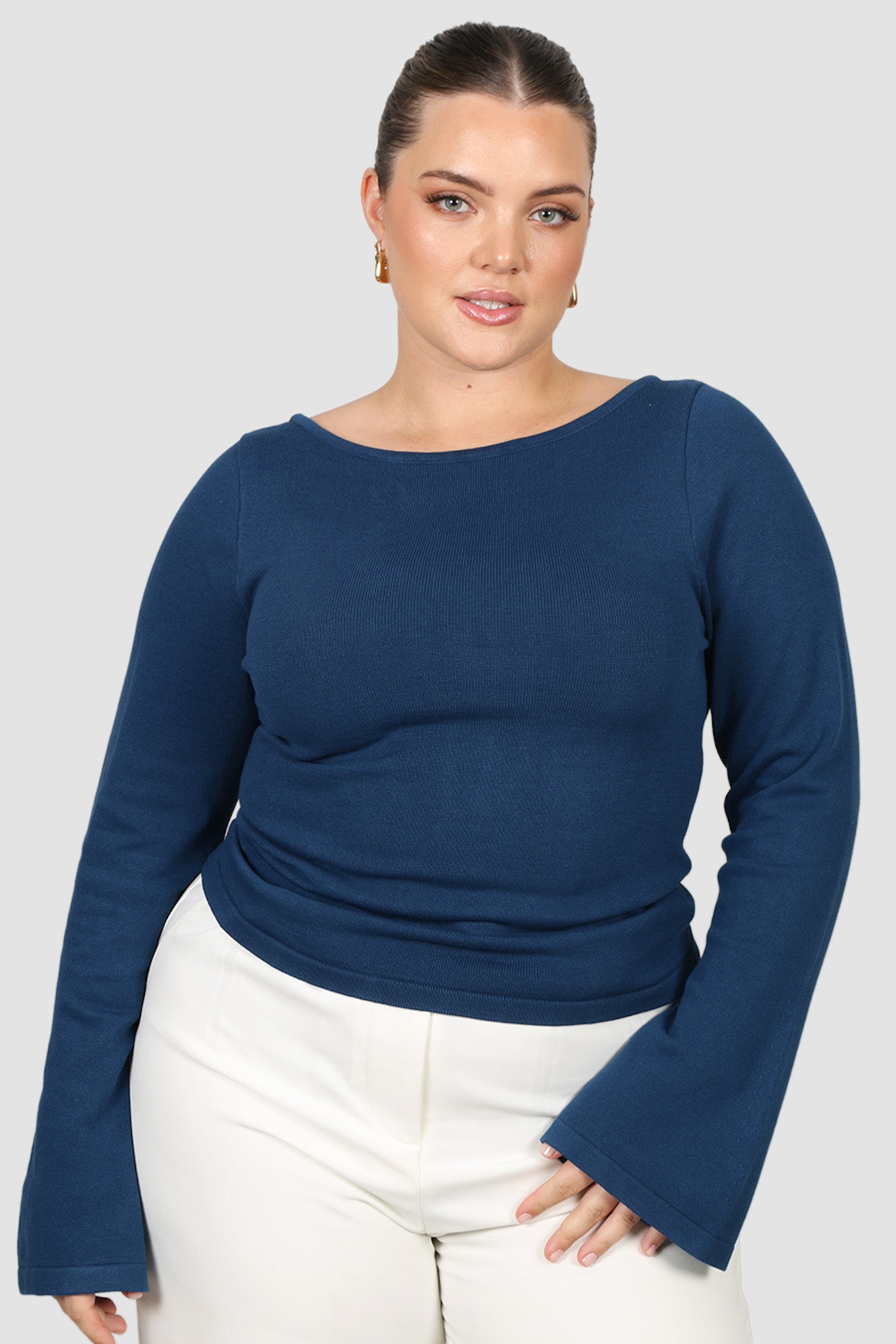 RAE KNIT TOP NAVY