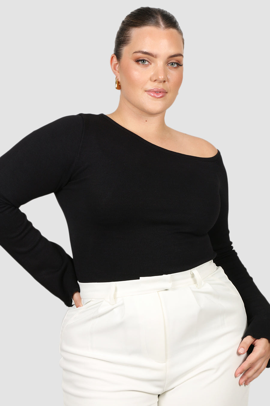 RYLIE KNIT TOP BLACK