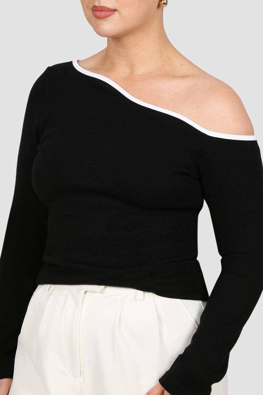 RUMI RIB TOP BLACK