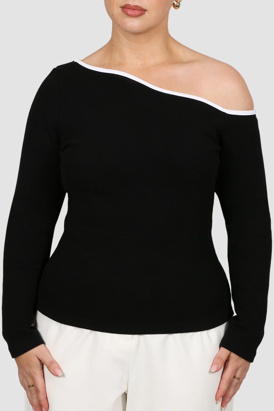 RUMI RIB TOP BLACK