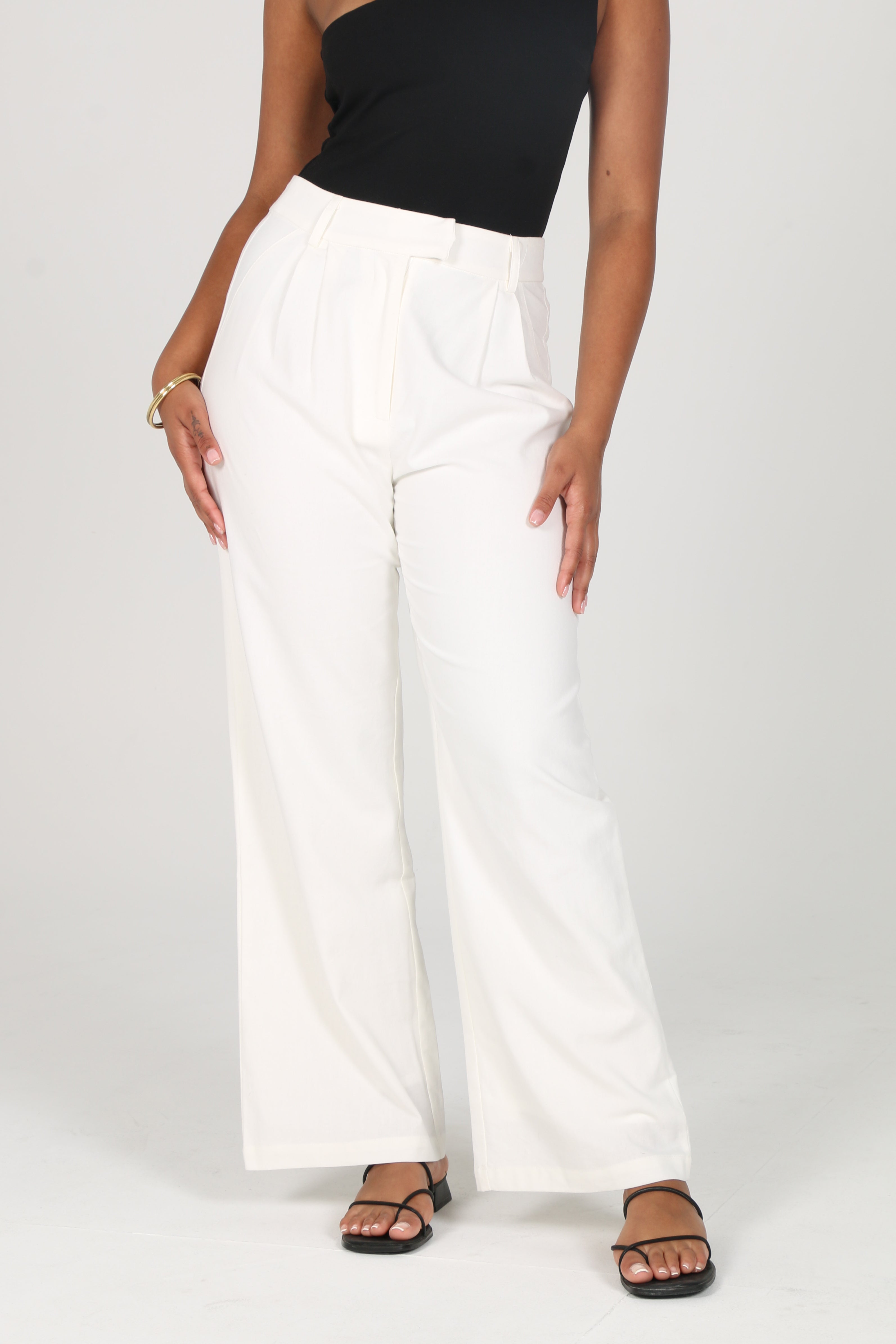 Ayla Linen Pants White