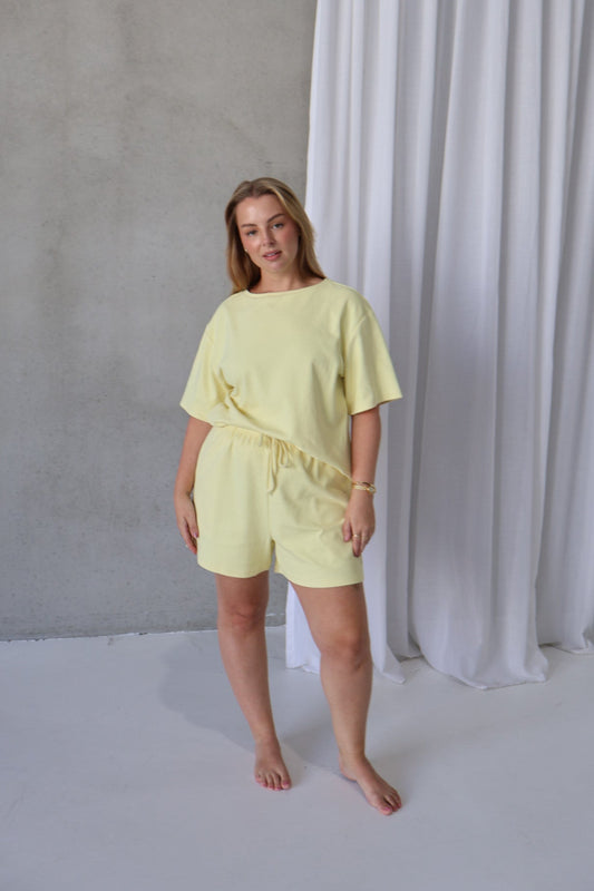 TORLA RIB SHORTS SOFT YELLOW