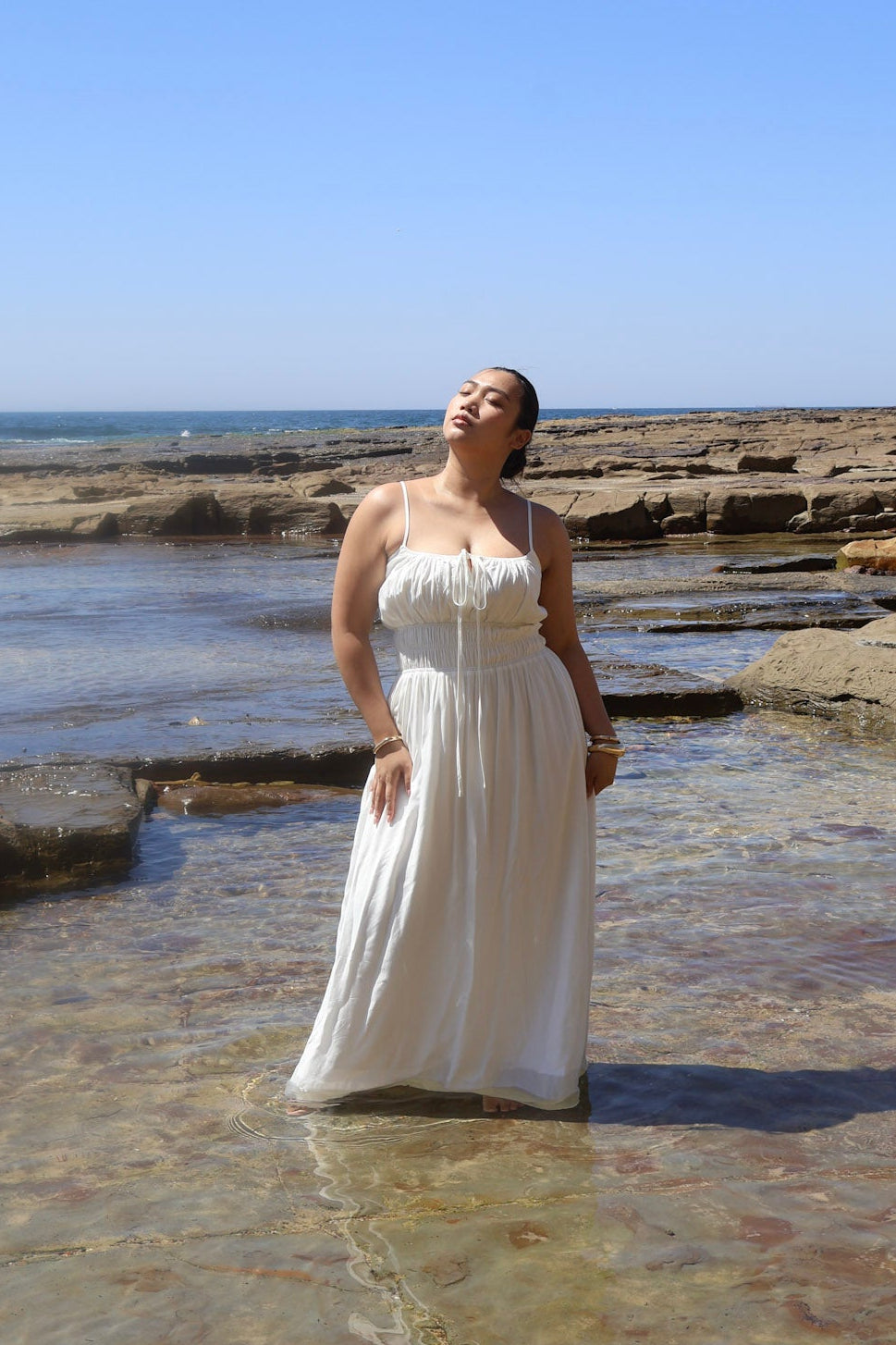 LUNARA MAXI DRESS WHITE