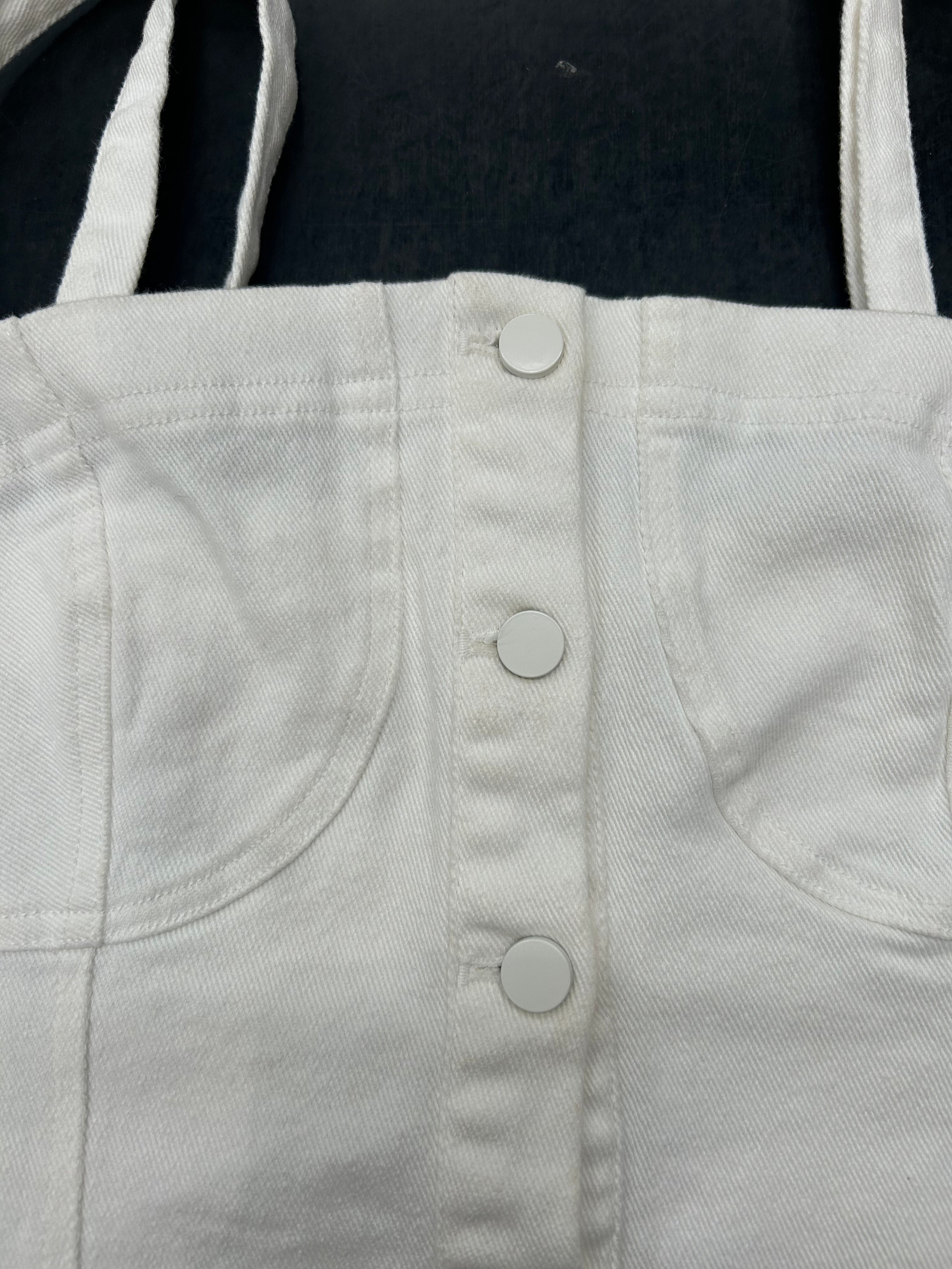 FB SALE - SIREN DENIM TOP WHITE SIZE 8 (E)