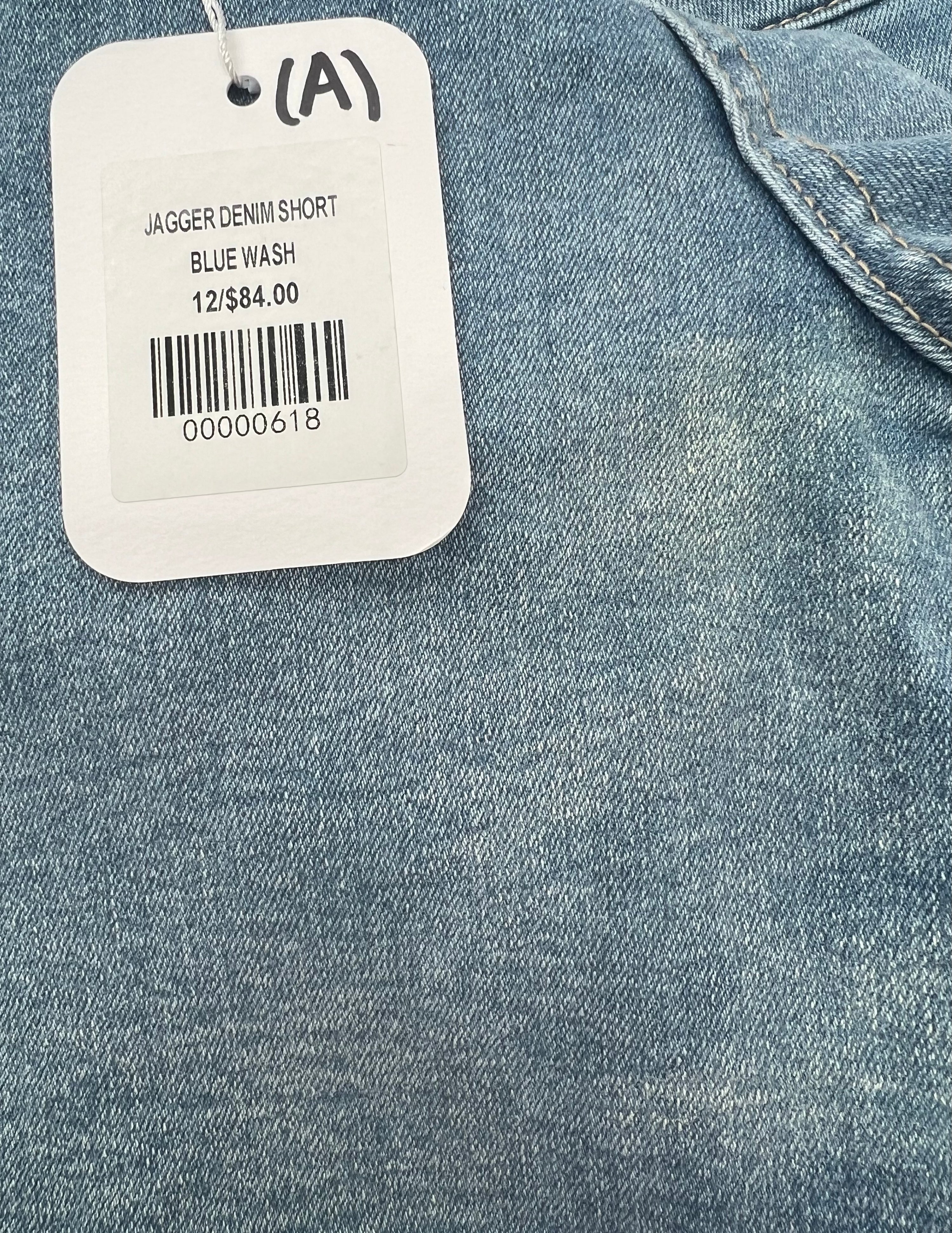 SAMPLE - JAGGER DENIM SHORT BLUE WASH