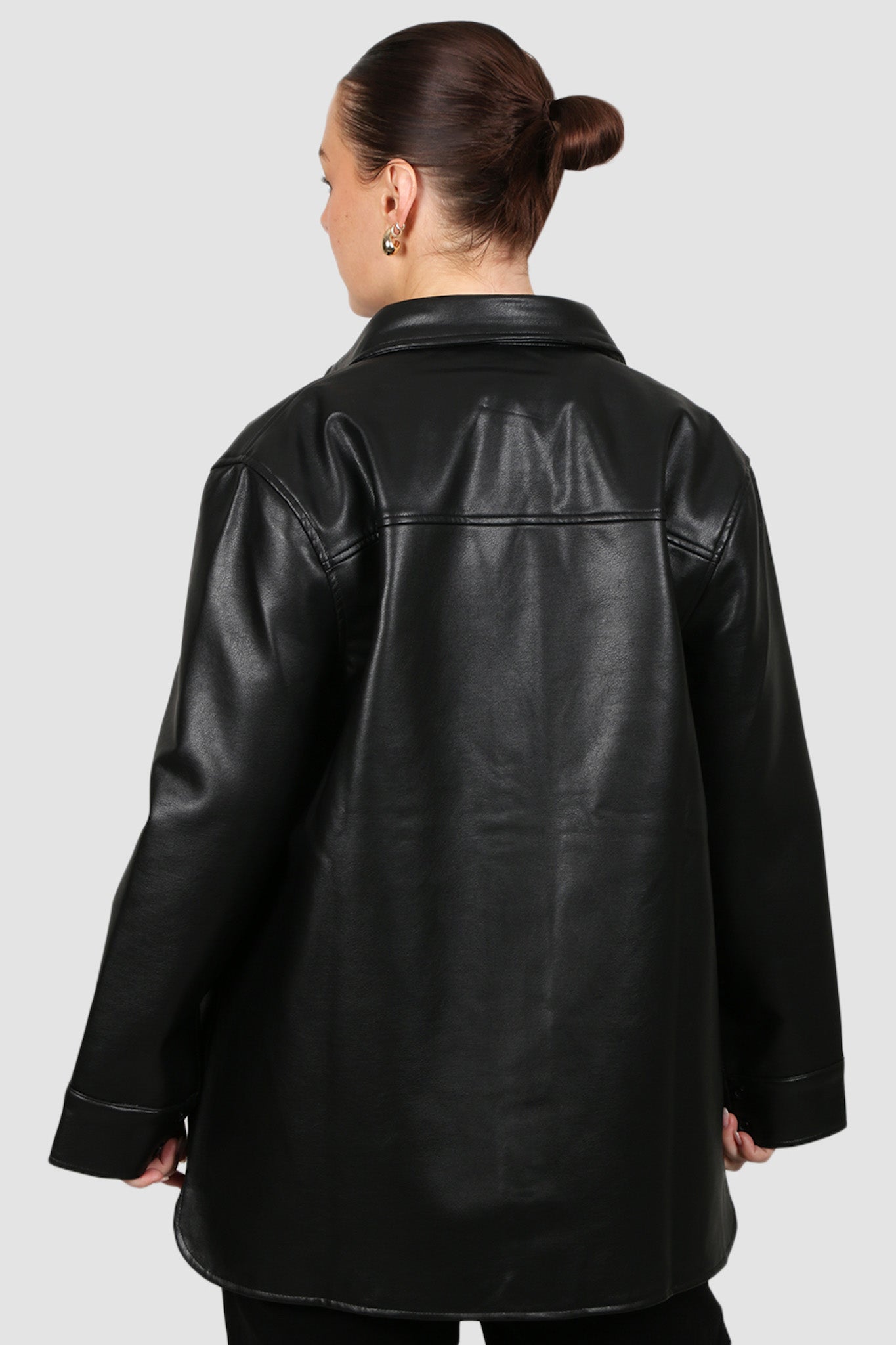 RAIDEN PU LEATHER JACKET BLACK