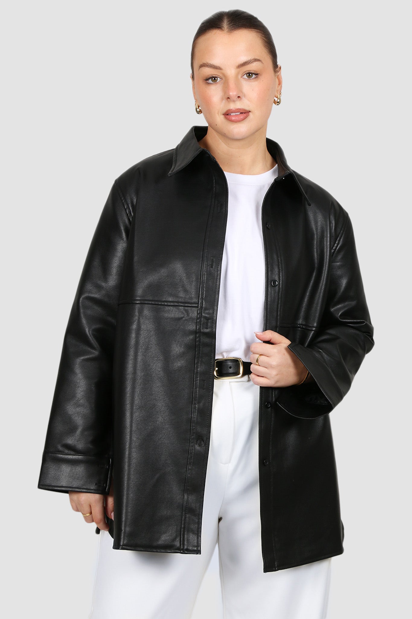 RAIDEN PU LEATHER JACKET BLACK