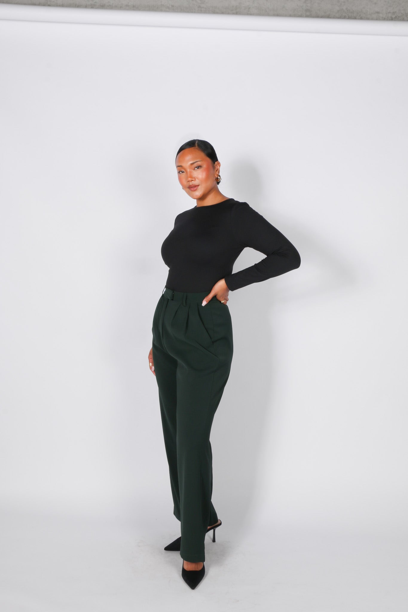 DOWNTOWN PANT DEEP GREEN