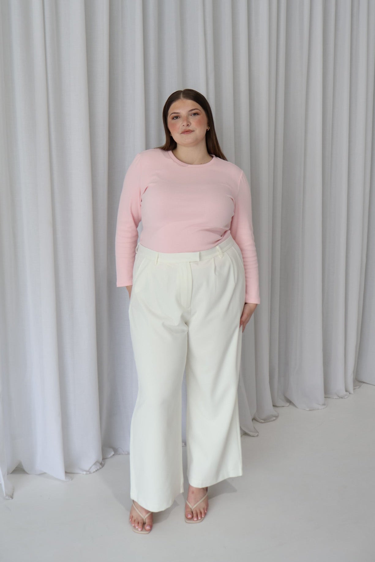 PORTLAND L/S RIB TEE PINK