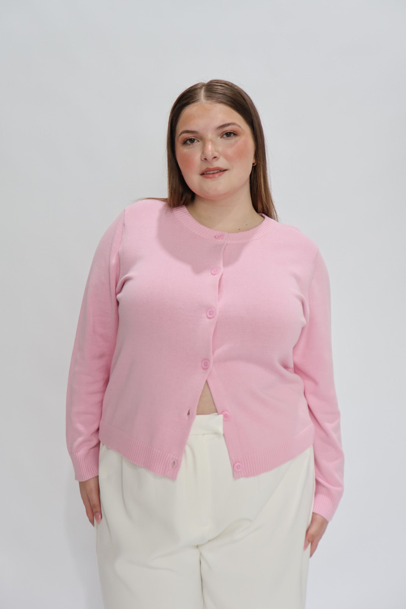GWEN KNIT CARDIGAN SOFT PINK