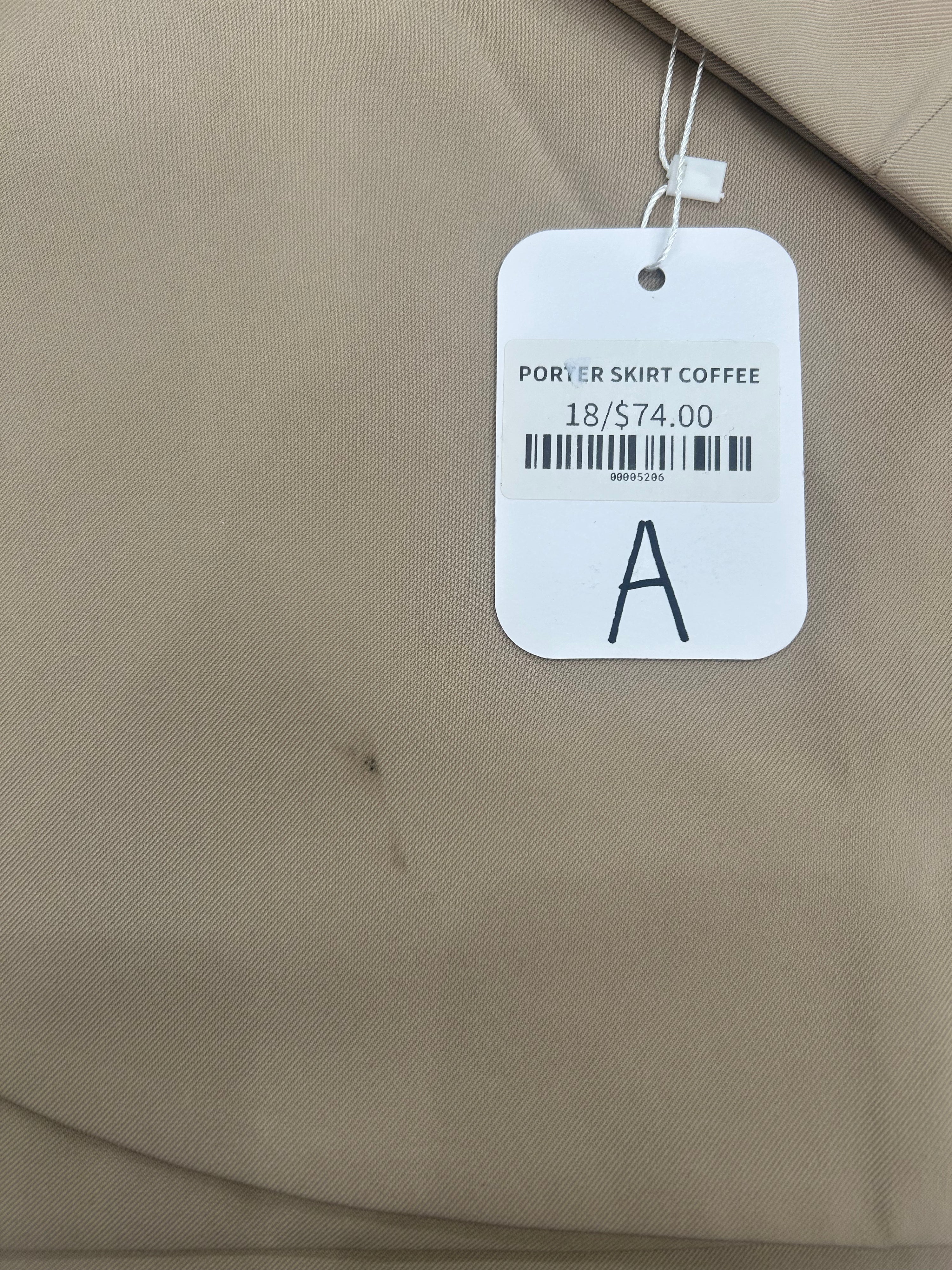 SAMPLE - PORTER SKIRT COFFEE