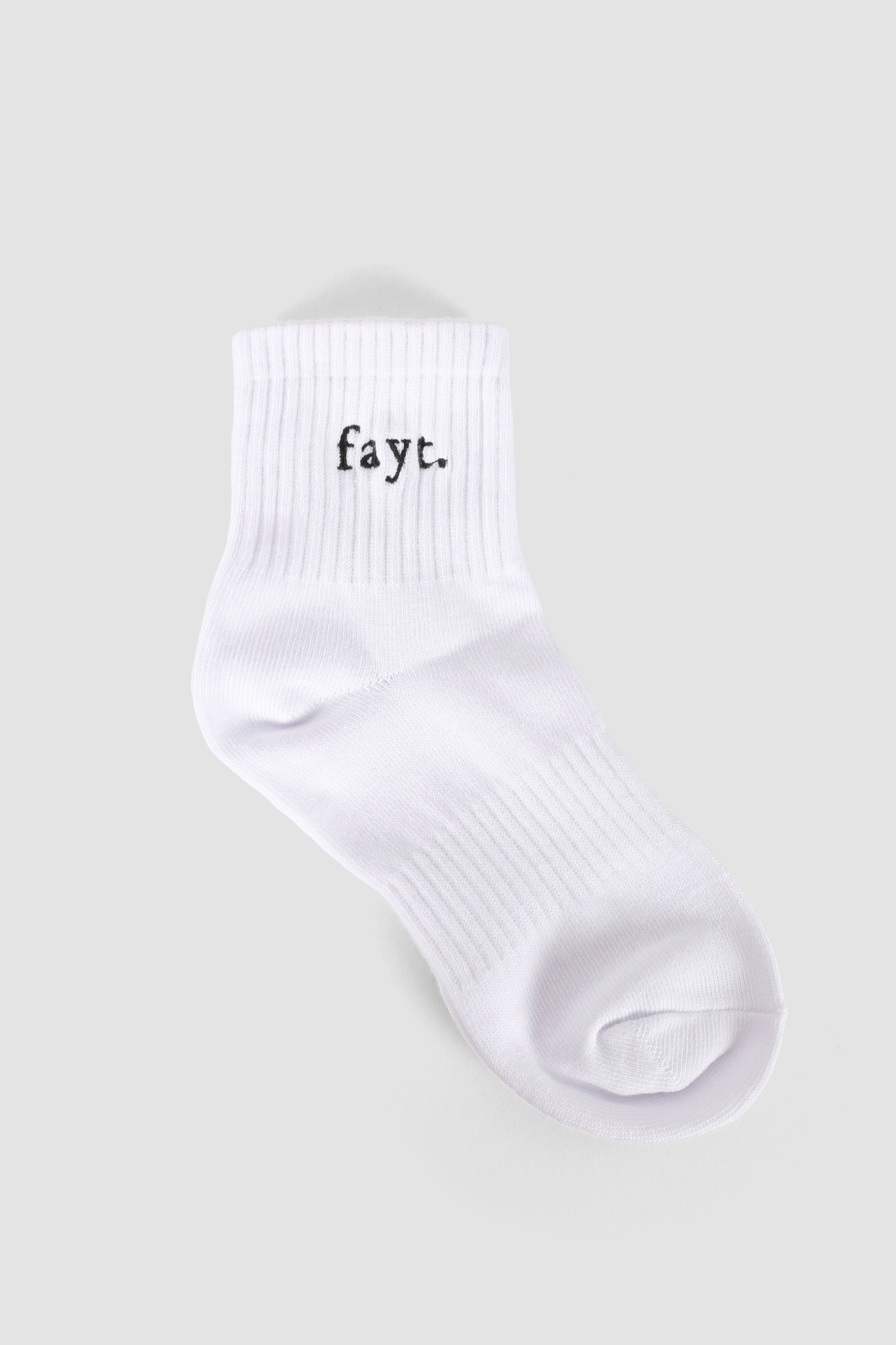 FAYT LOGO SOCKS WHITE