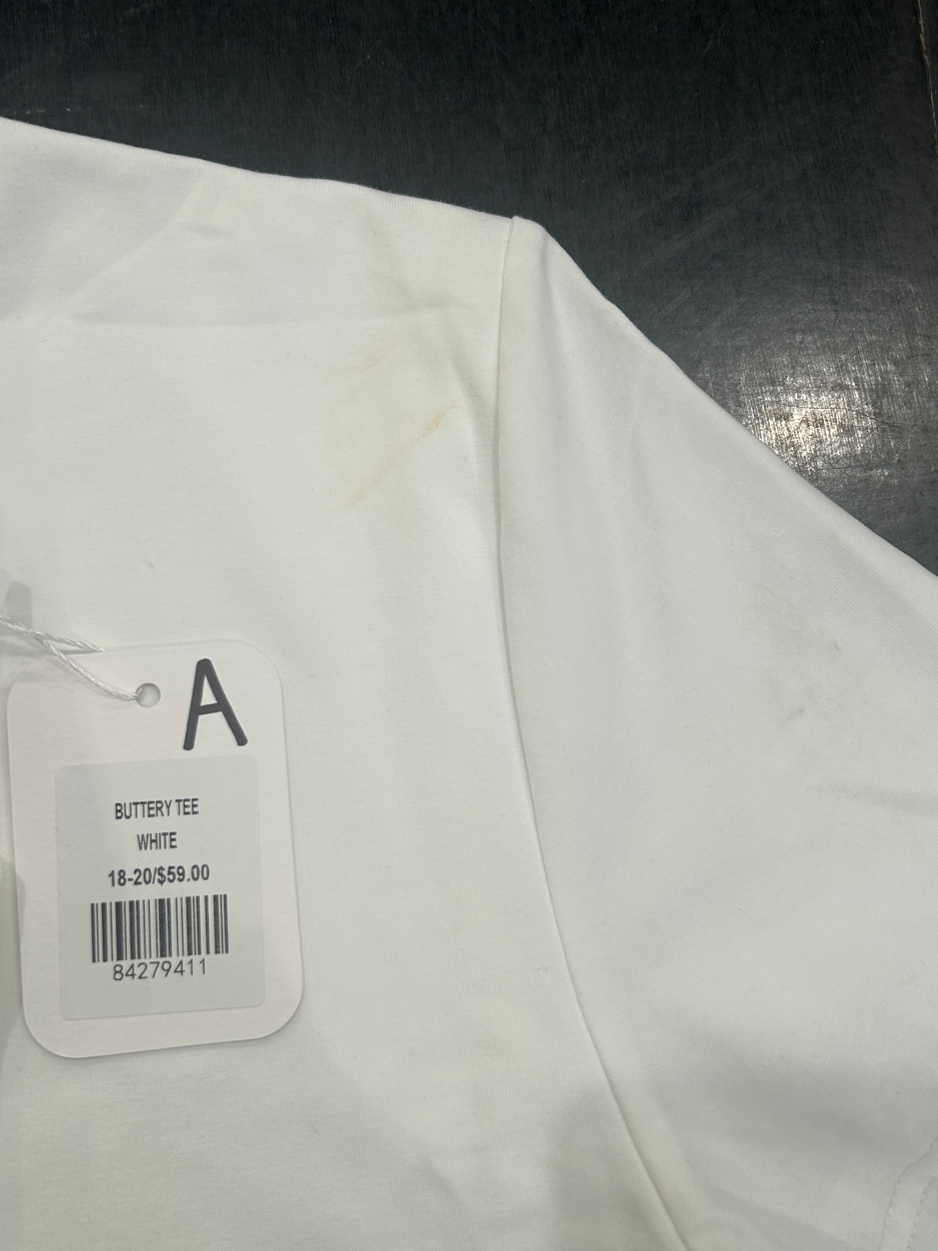 SAMPLE - BUTTERY TEE WHITE