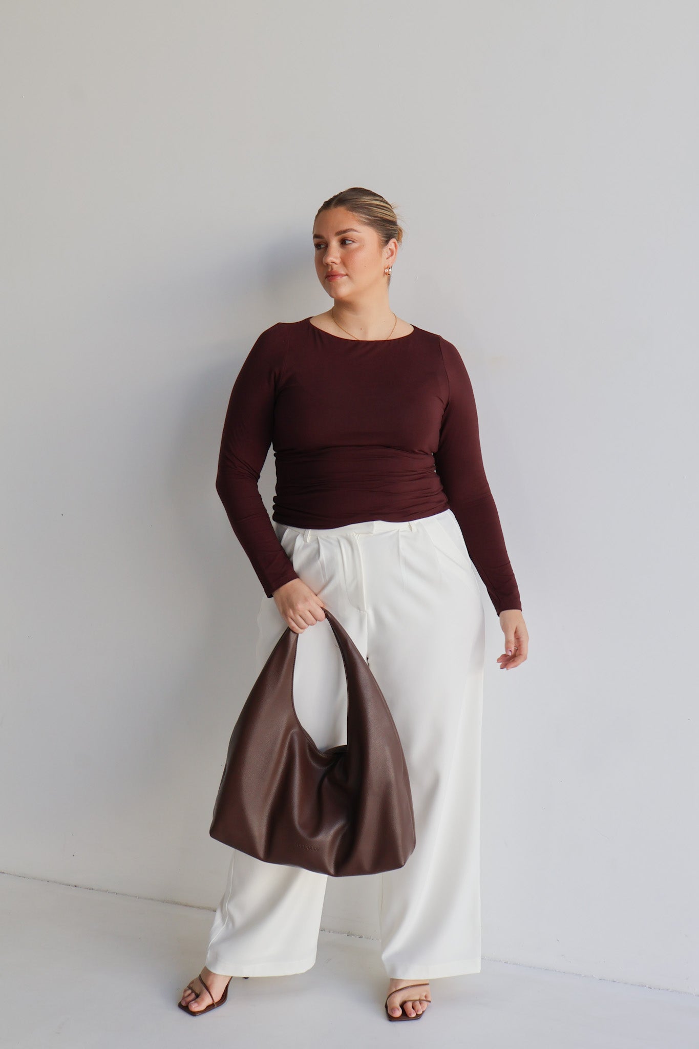 ULTRASOFT ORLA L/S TOP CHESTNUT