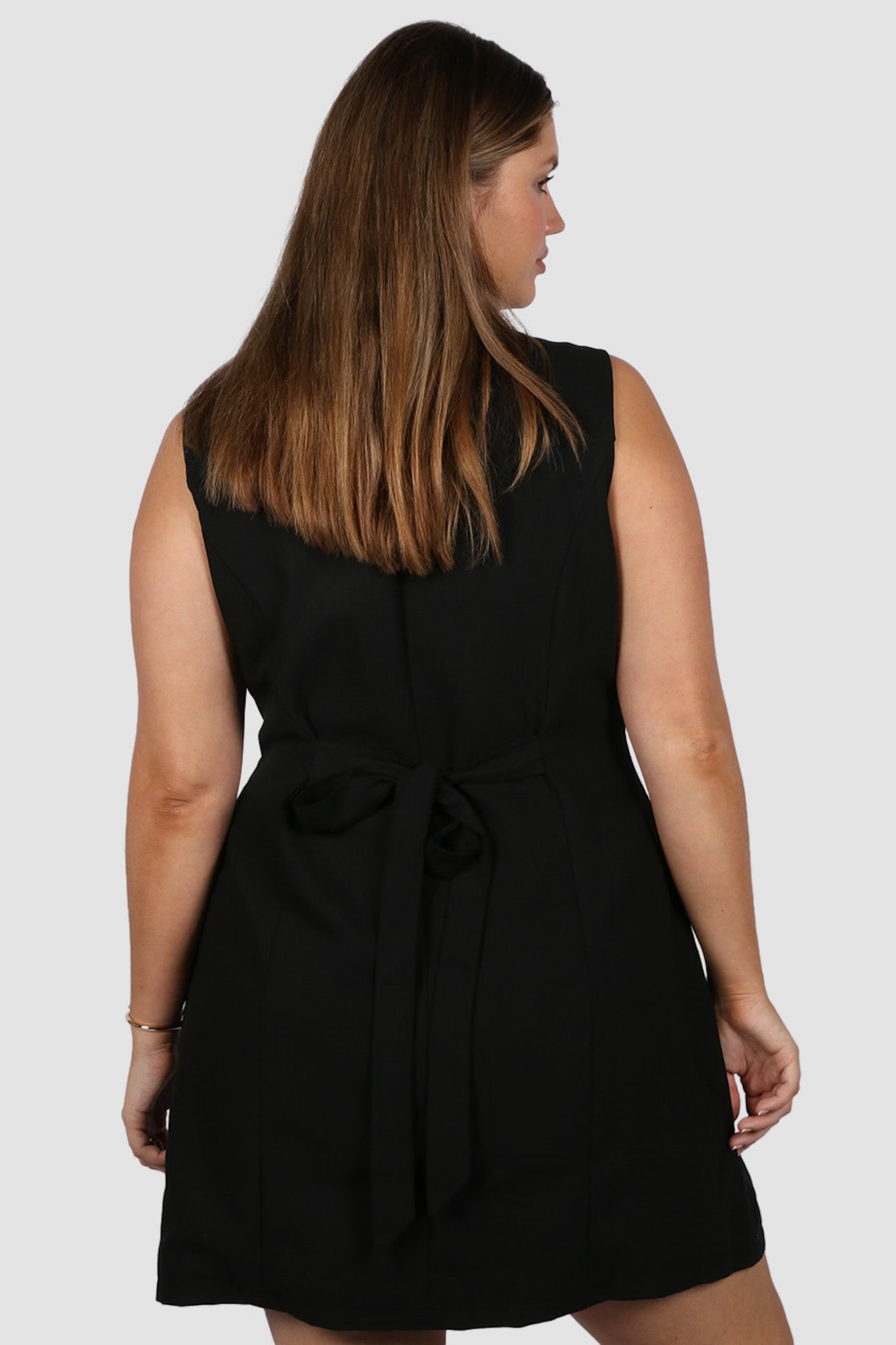 MAVEN BUTTON DRESS BLACK