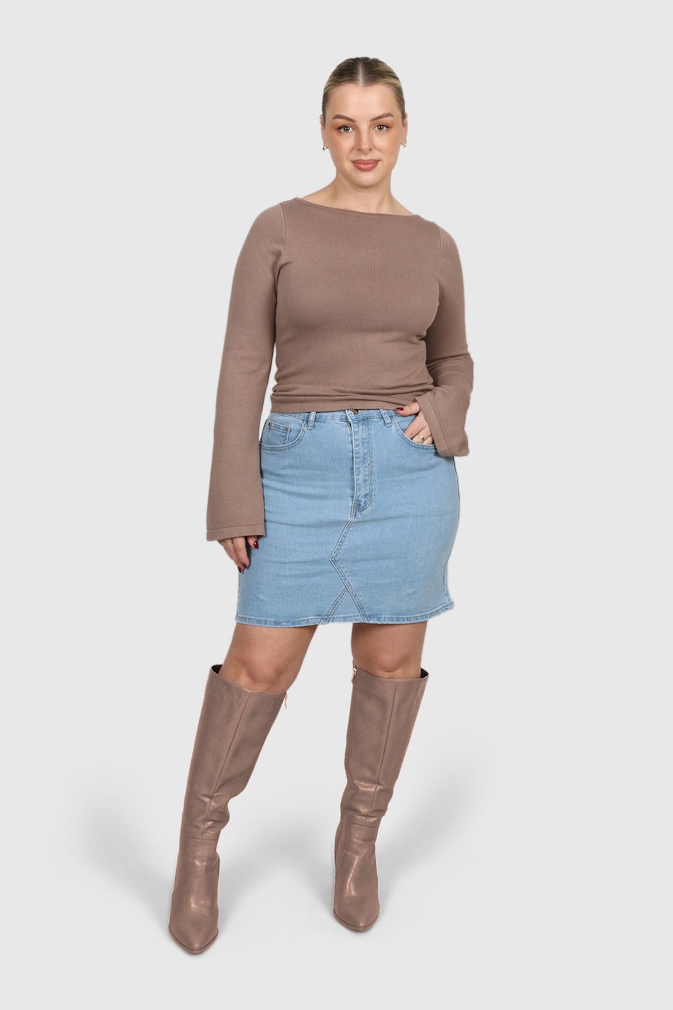 RAE KNIT TOP MOCHA