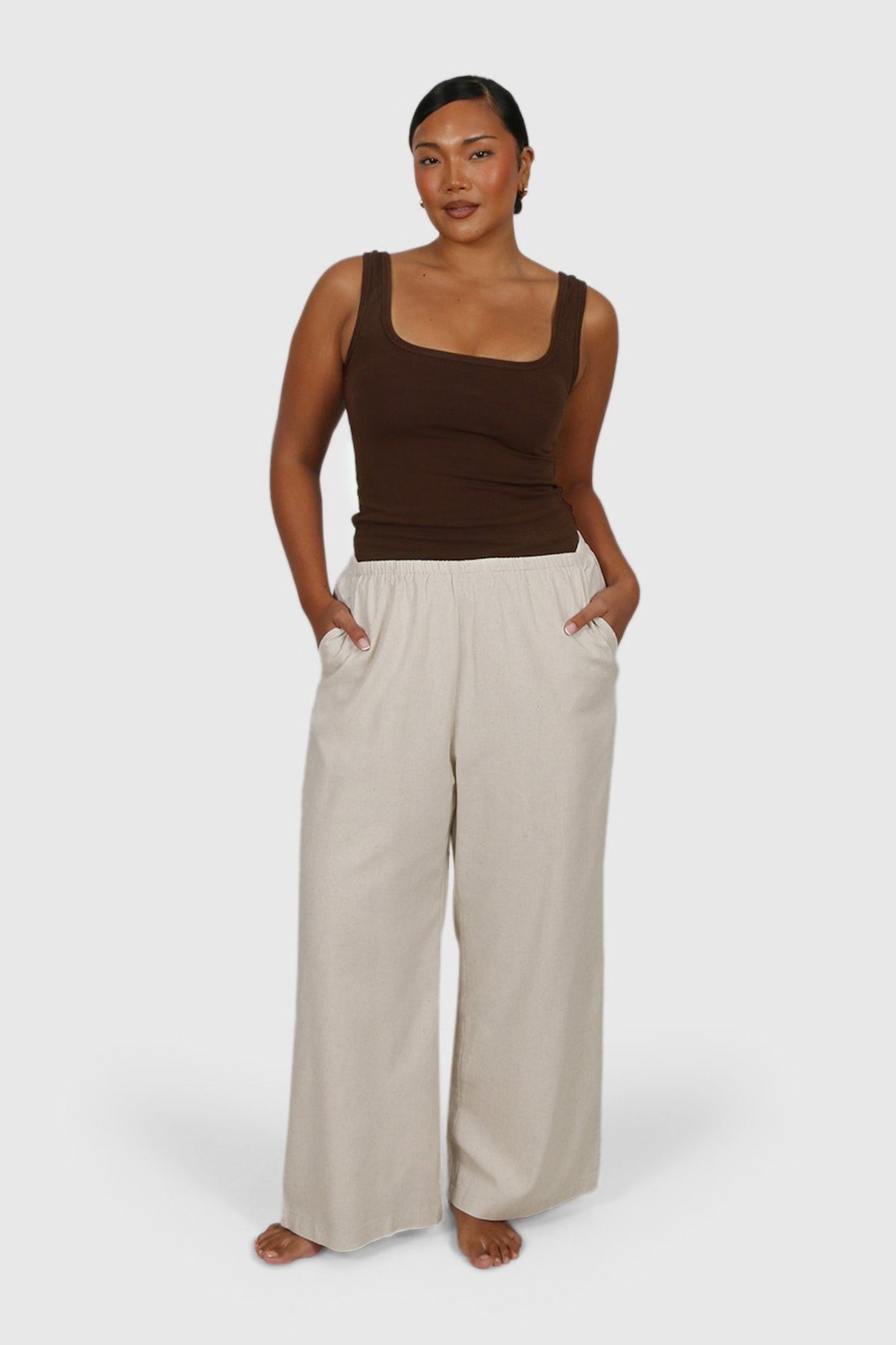 RINA PANTS OATMEAL