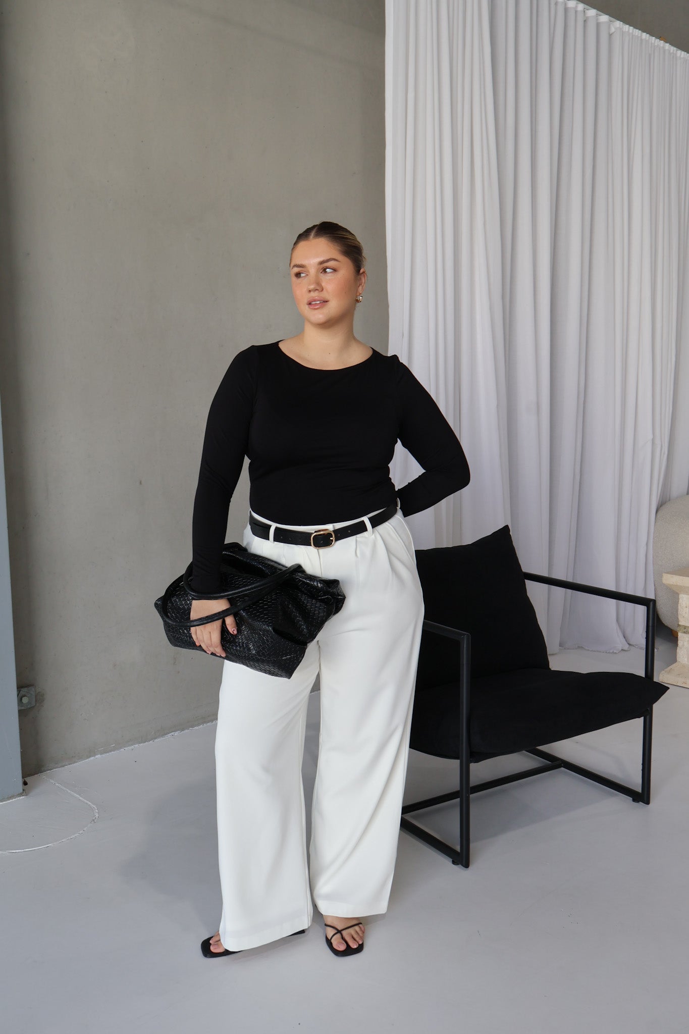 ULTRASOFT ORLA L/S TOP BLACK