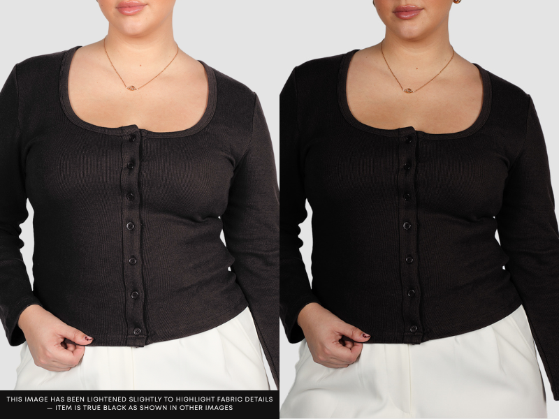 BECKER LONG SLEEVE TOP BLACK