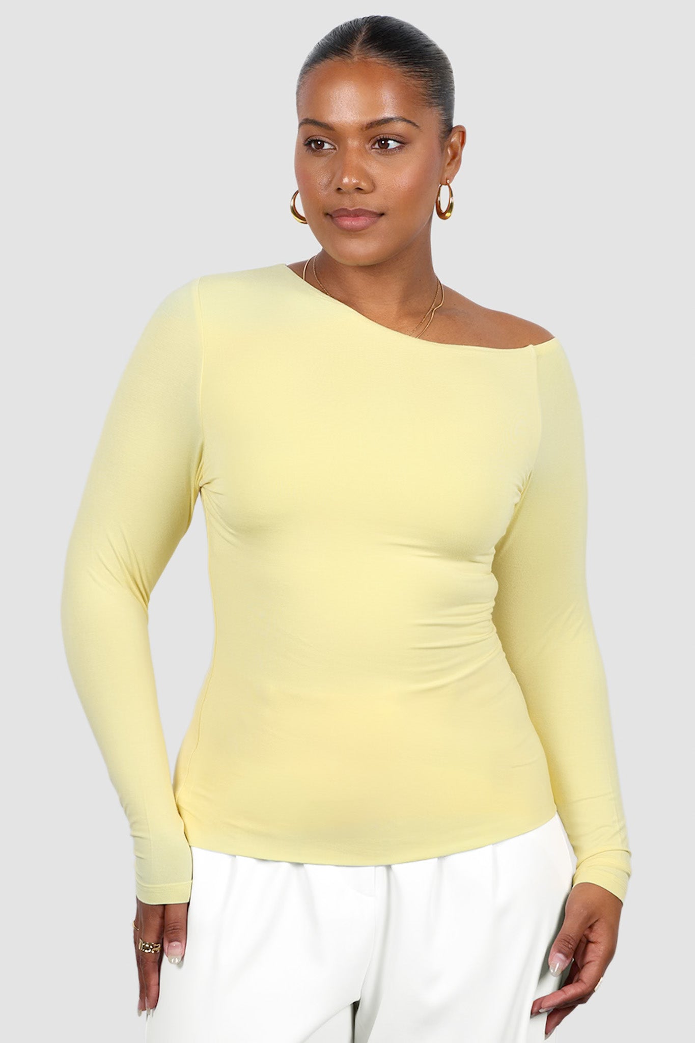 LULA LONG SLEEVE TOP BABY YELLOW