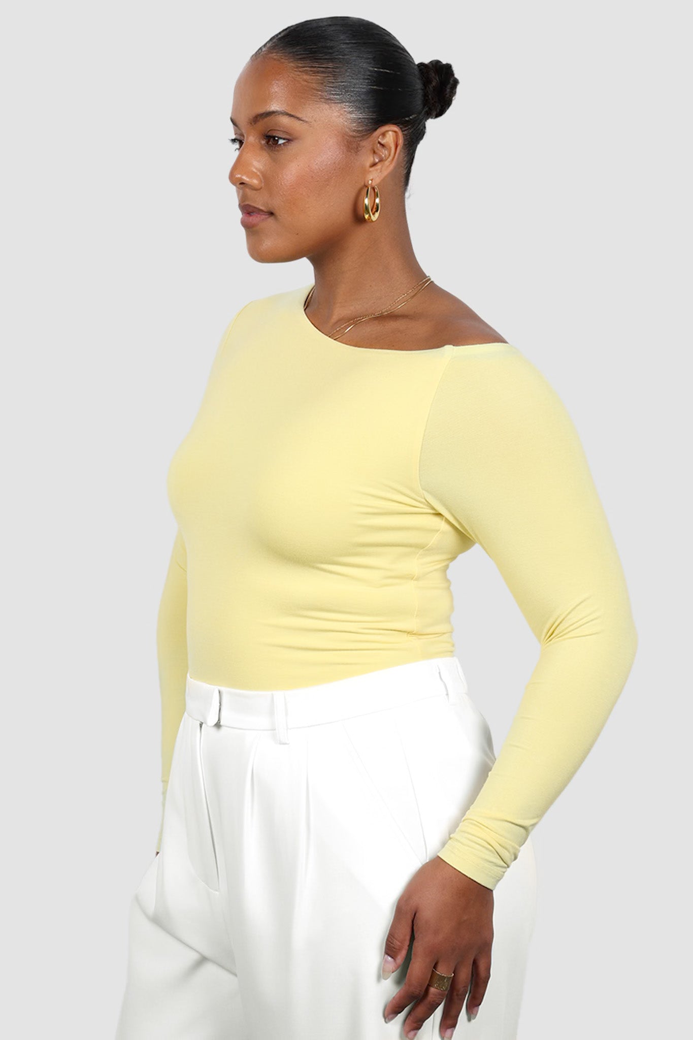 LULA LONG SLEEVE TOP BABY YELLOW
