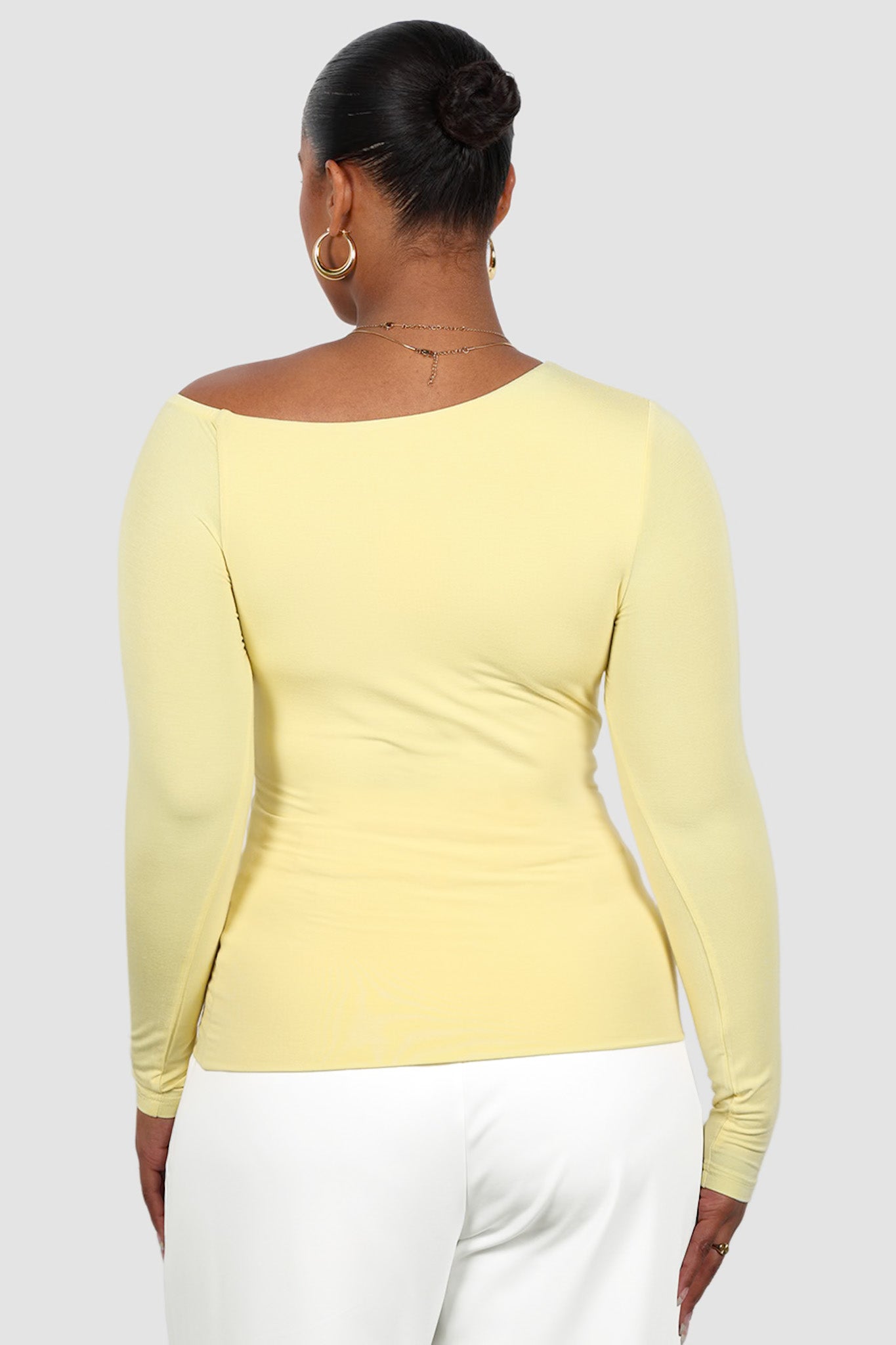 LULA LONG SLEEVE TOP BABY YELLOW
