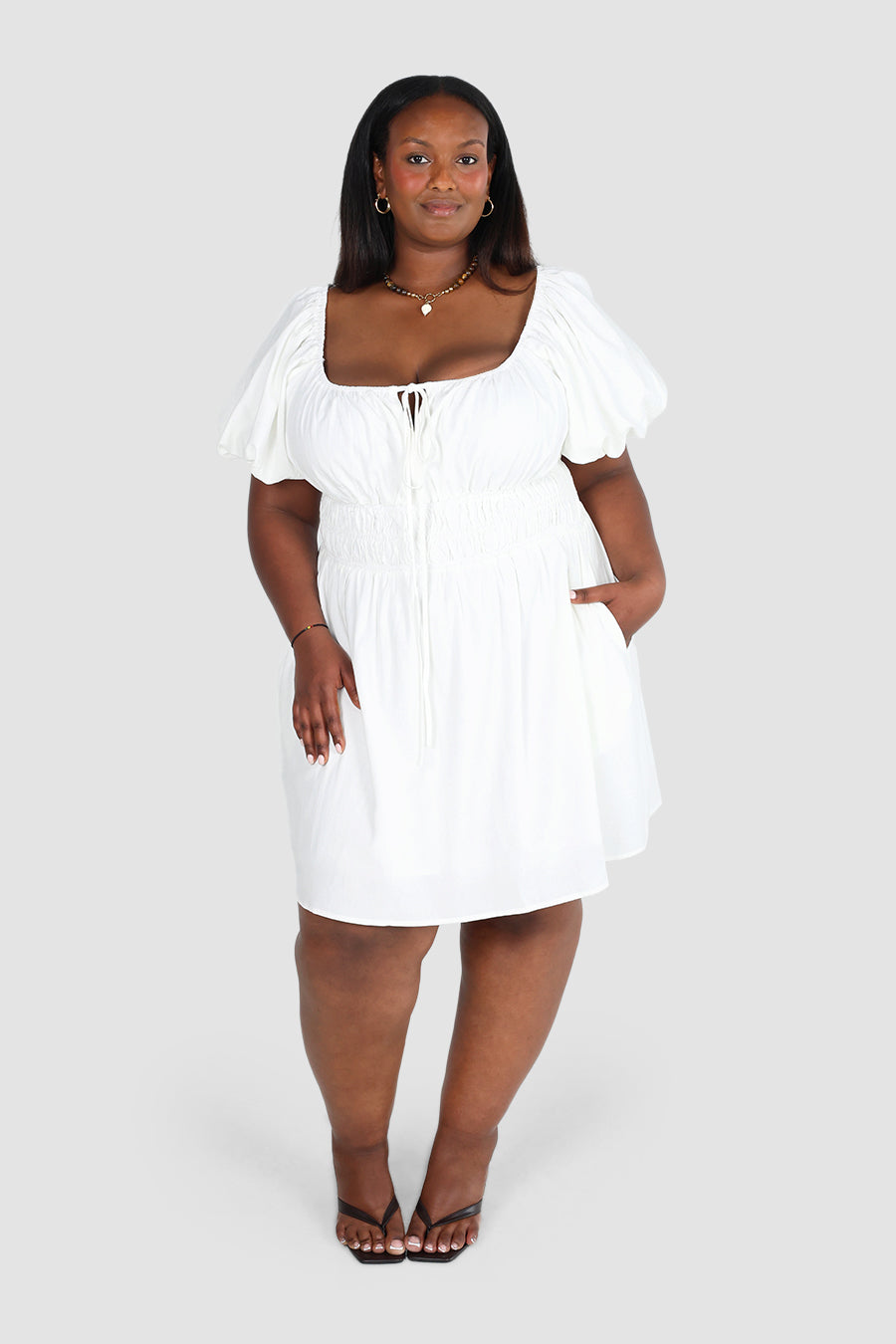 LUMA MINI DRESS WHITE