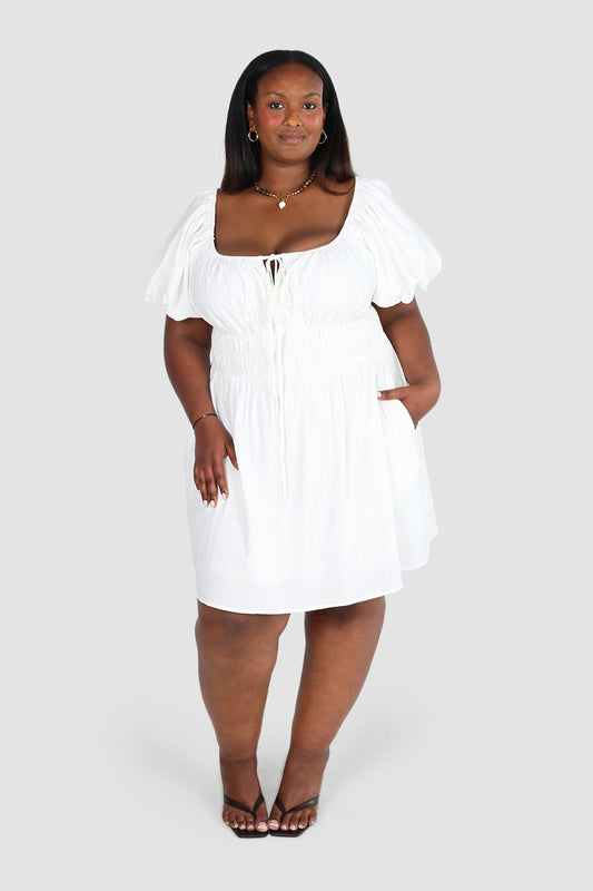 LUMA MINI DRESS WHITE