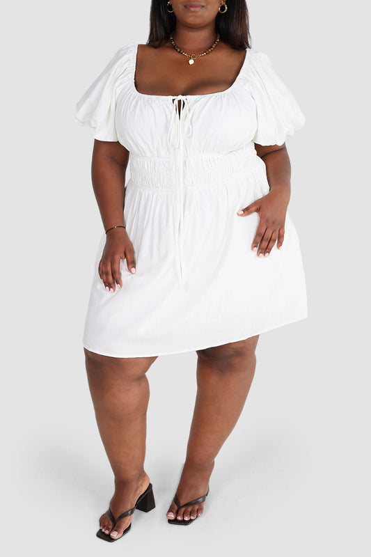 LUMA MINI DRESS WHITE