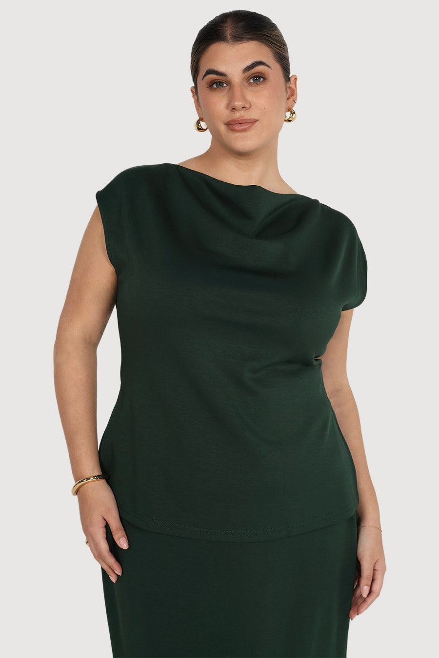 MARGO TOP DEEP GREEN