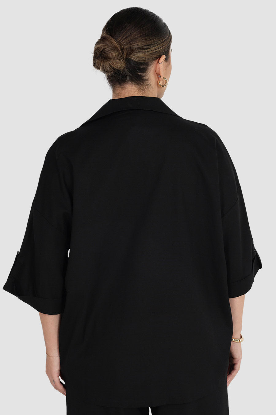 MILOS BUTTON SHIRT BLACK