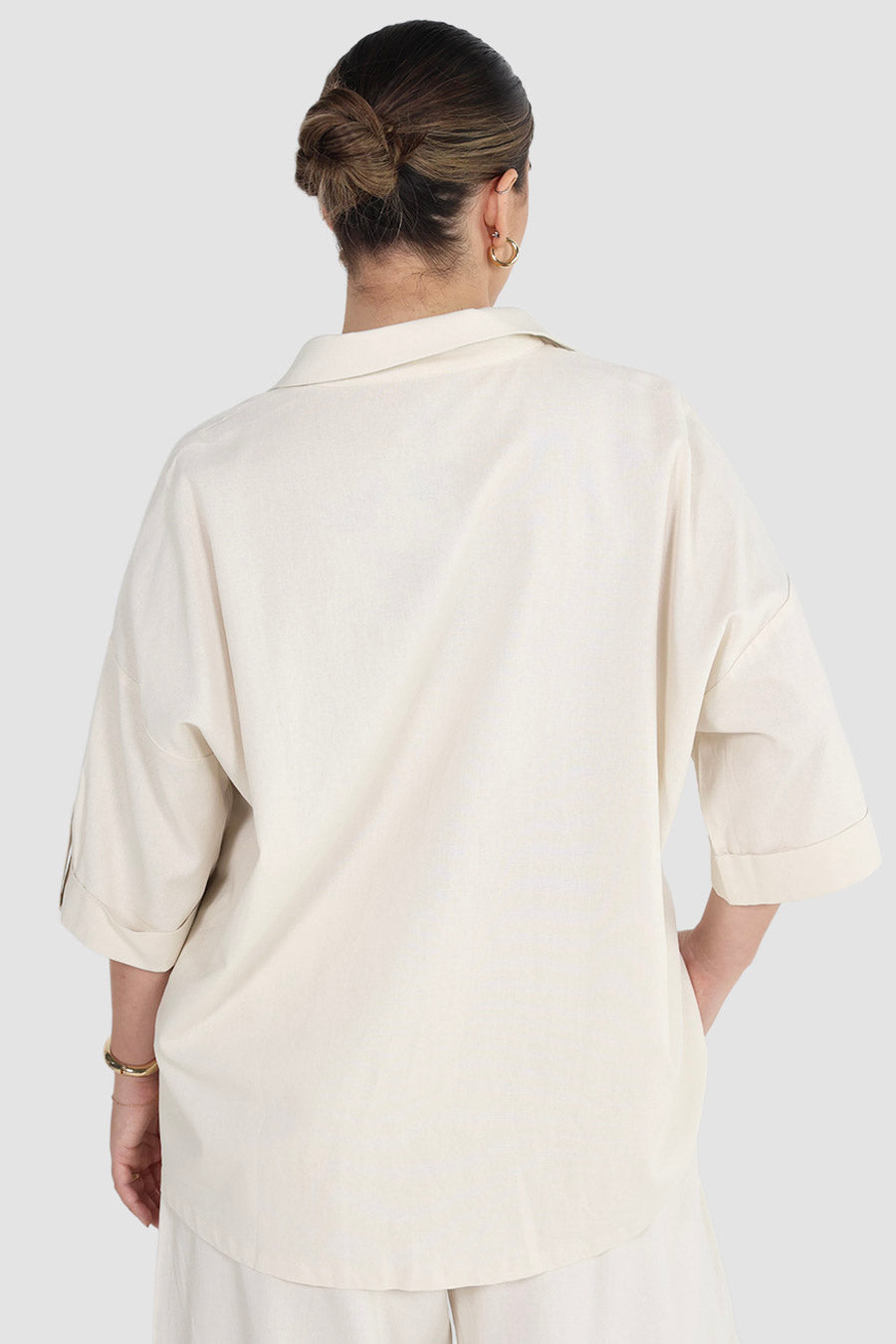 MILOS BUTTON SHIRT VANILLA