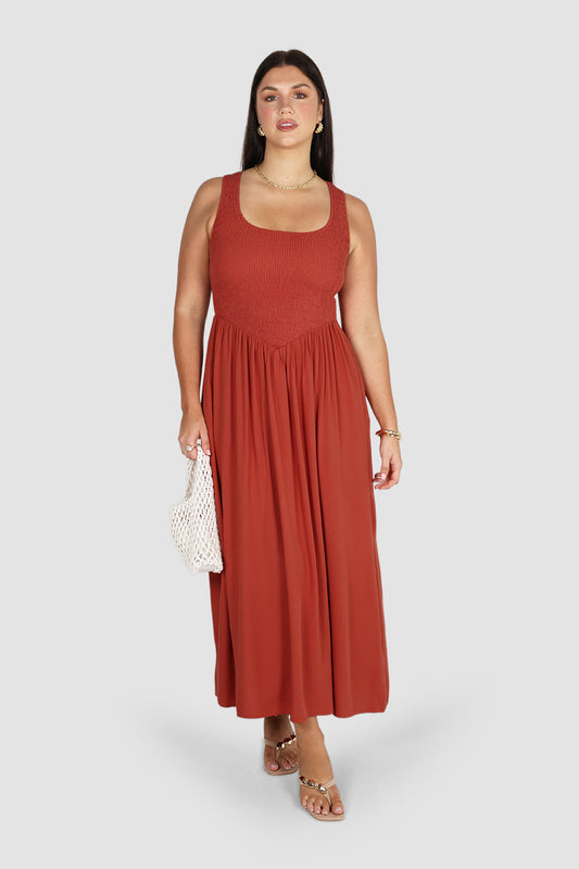 MYRI DRESS TERRACOTTA
