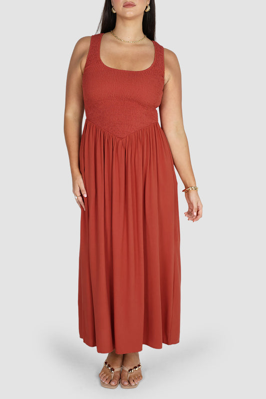 MYRI DRESS TERRACOTTA