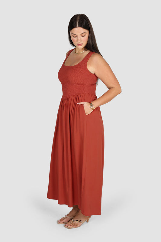 MYRI DRESS TERRACOTTA