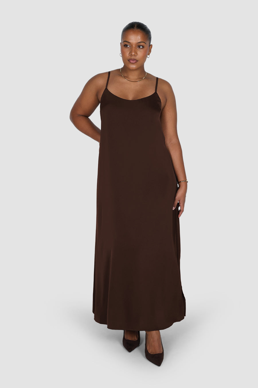 NINA DRESS ESPRESSO