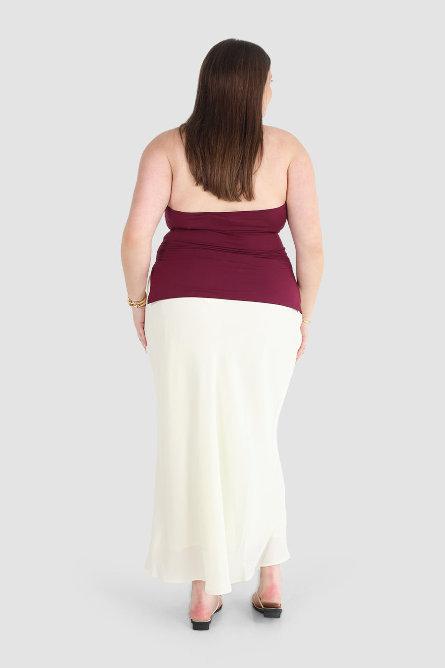 OVIE HALTER TOP MERLOT