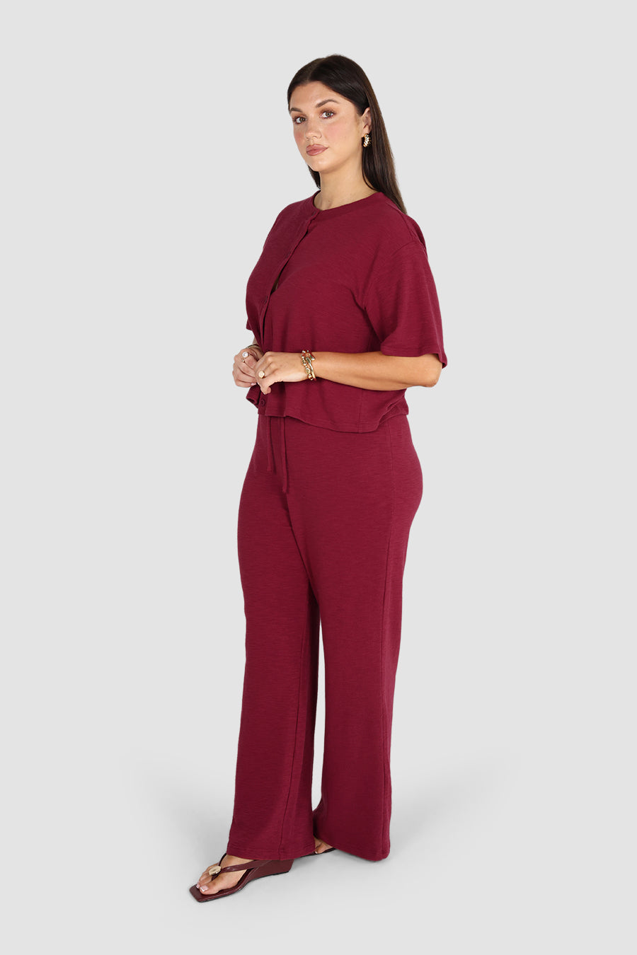 PALMERA TOP DEEP BURGUNDY