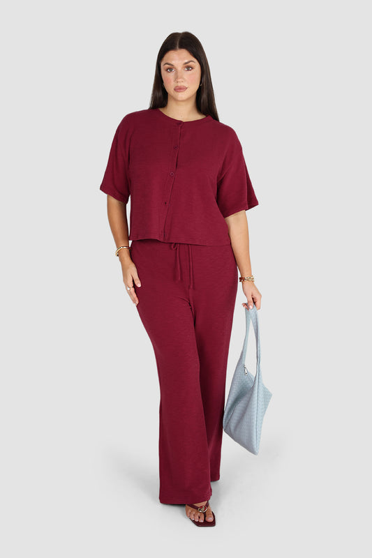 AURO PANT DEEP BURGUNDY