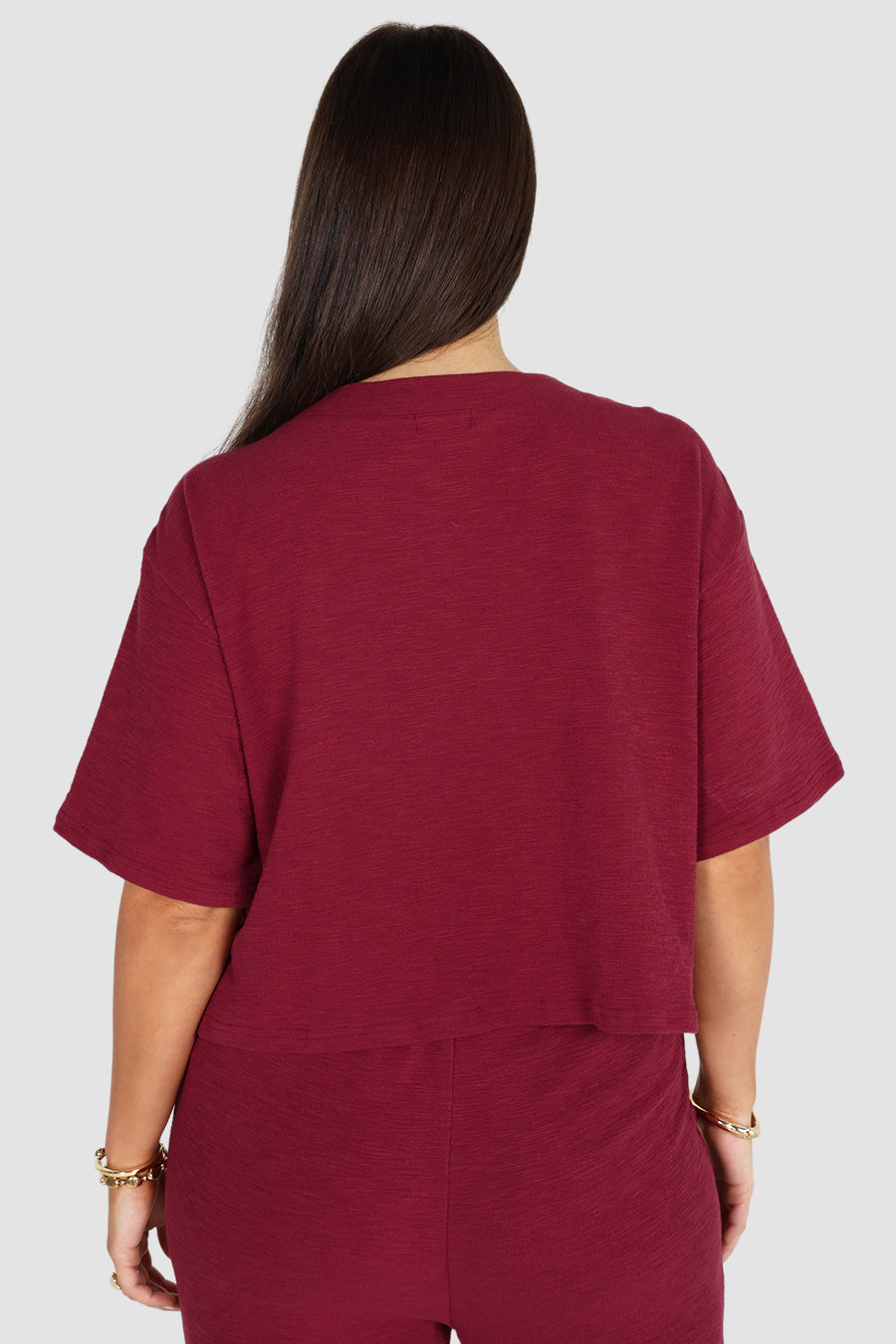 PALMERA TOP DEEP BURGUNDY