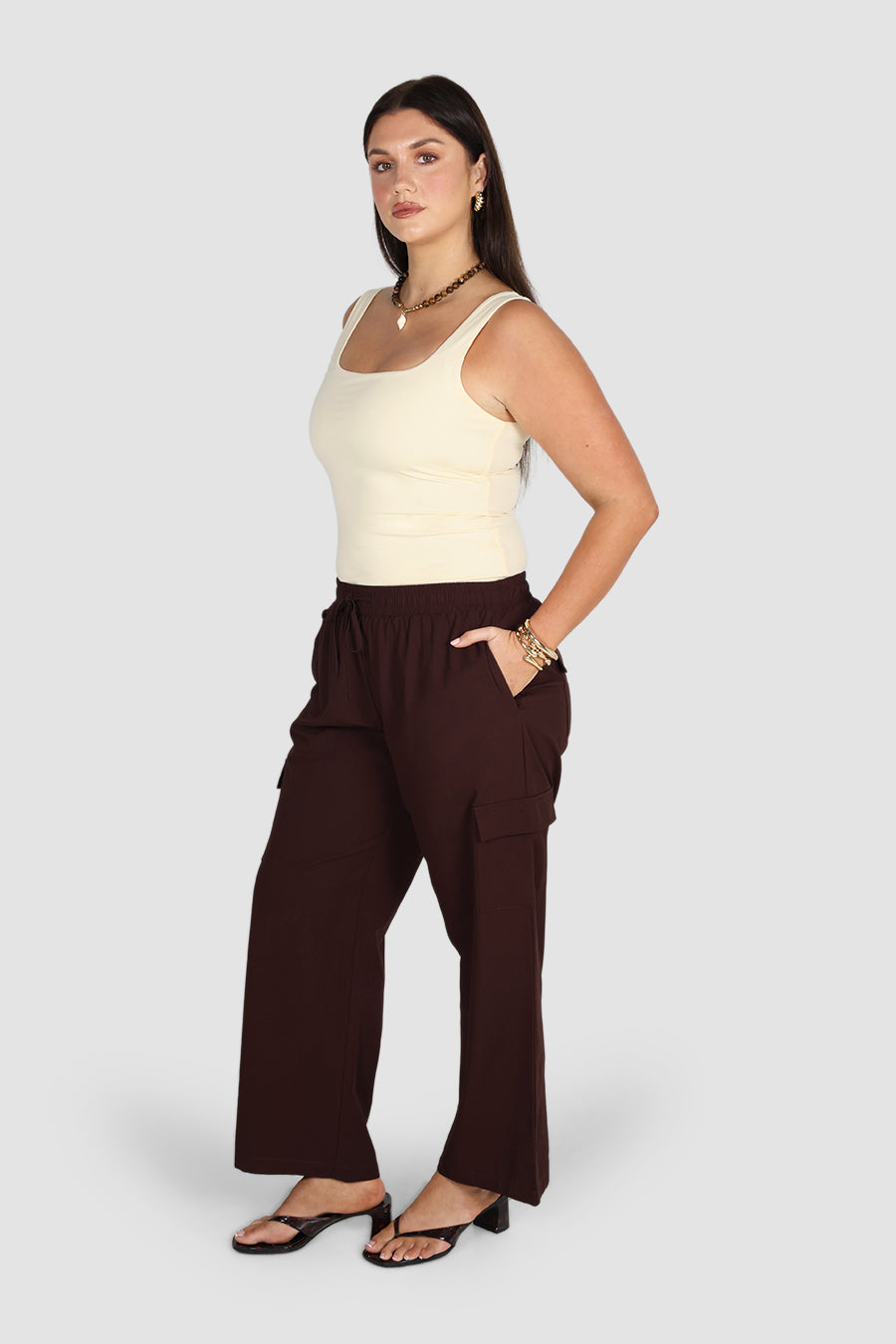 RENLY UTILITY PANT RICH CHOC
