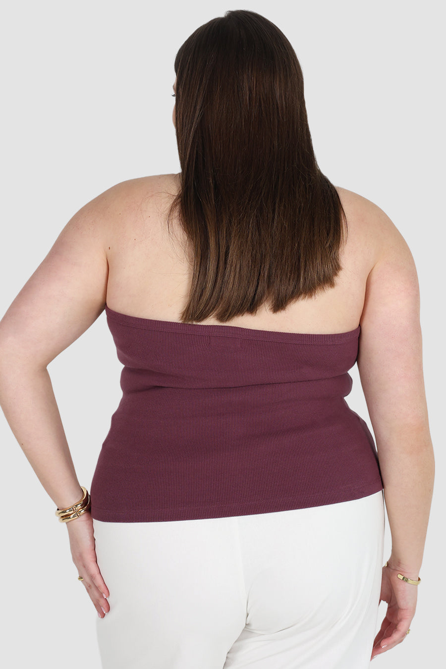 RENNA HALTER TOP PLUM