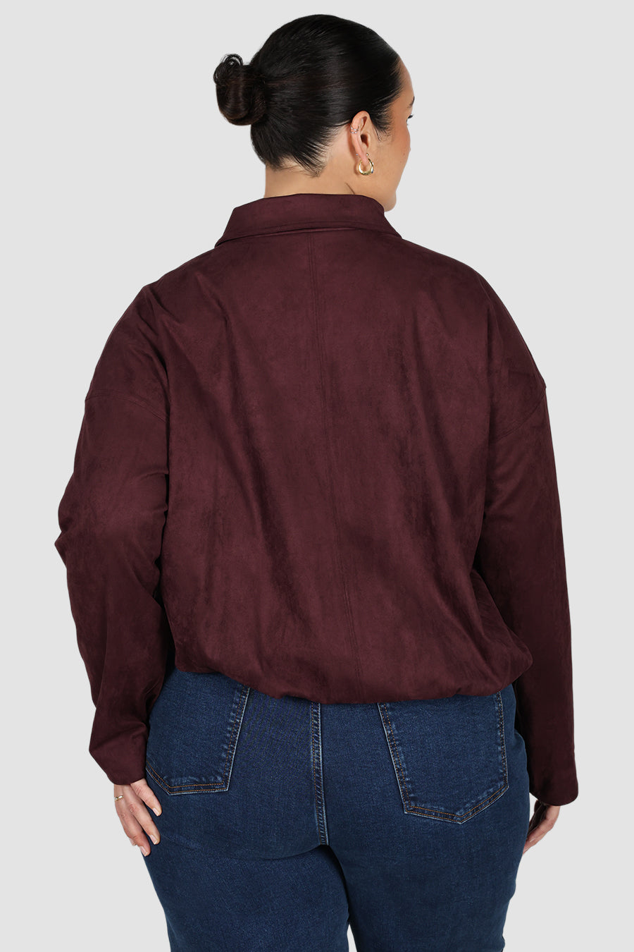 RORY BOMBER JACKET DEEP BURGUNDY
