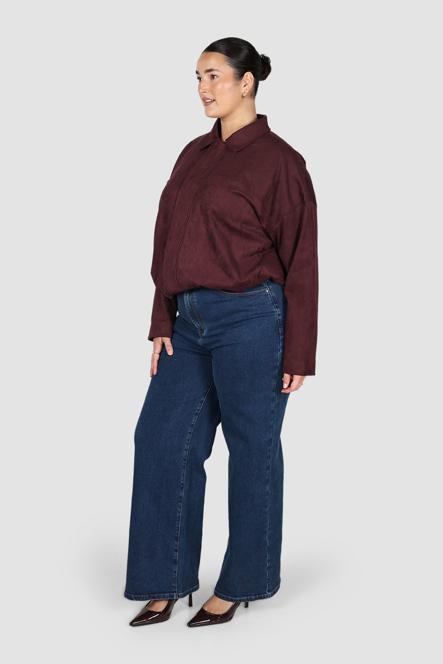 RORY BOMBER JACKET DEEP BURGUNDY