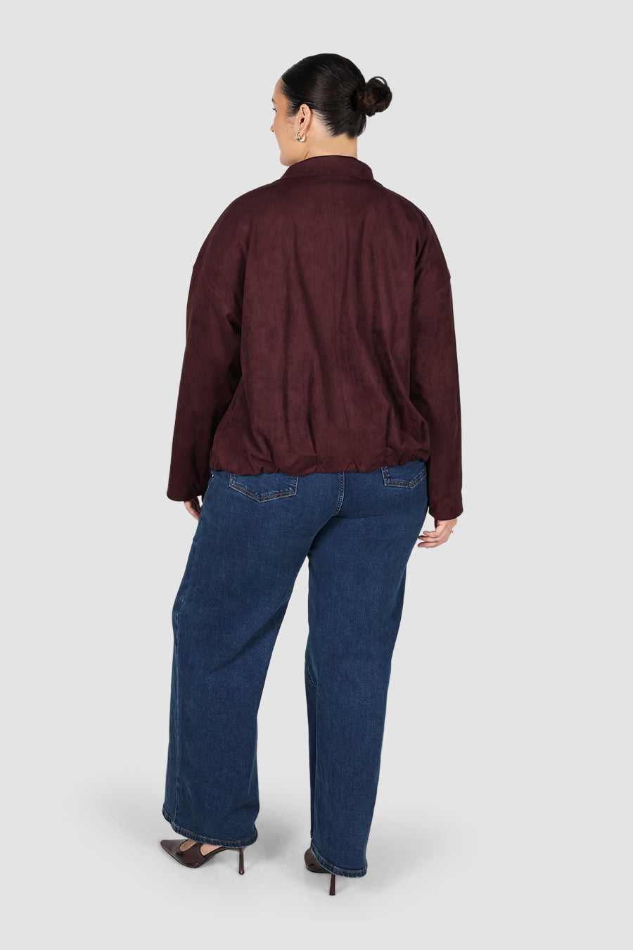 RORY BOMBER JACKET DEEP BURGUNDY