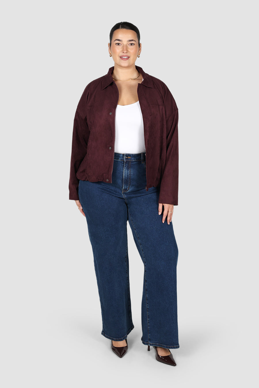 RORY BOMBER JACKET DEEP BURGUNDY